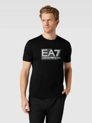 T-shirt z nadrukiem z logo EA7 Emporio Armani