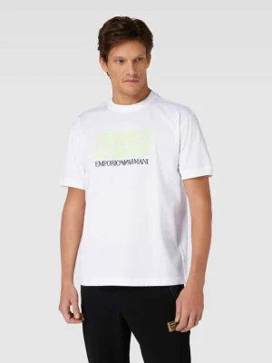 T-shirt z nadrukiem z logo EA7 Emporio Armani