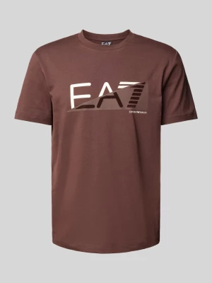 T-shirt z nadrukiem z logo EA7 Emporio Armani