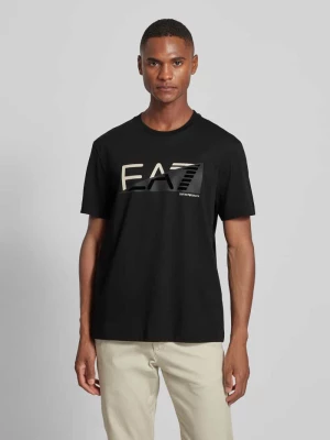 T-shirt z nadrukiem z logo EA7 Emporio Armani