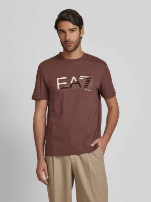 T-shirt z nadrukiem z logo EA7 Emporio Armani