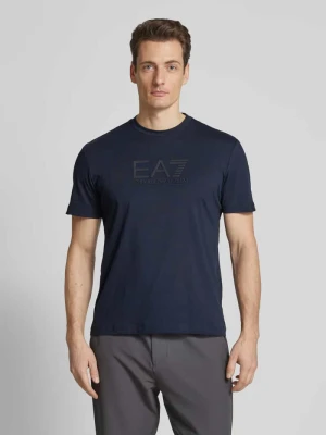 T-shirt z nadrukiem z logo EA7 Emporio Armani