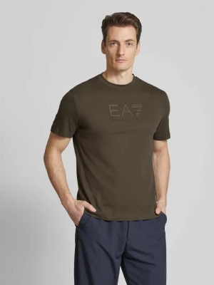 T-shirt z nadrukiem z logo EA7 Emporio Armani