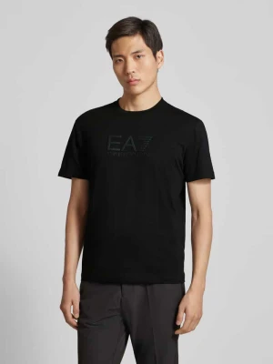 T-shirt z nadrukiem z logo EA7 Emporio Armani