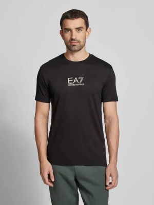 T-shirt z nadrukiem z logo EA7 Emporio Armani