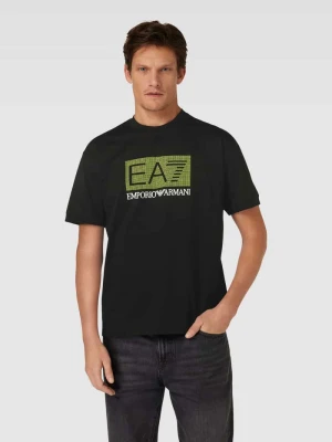 T-shirt z nadrukiem z logo EA7 Emporio Armani