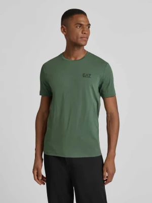 T-shirt z nadrukiem z logo EA7 Emporio Armani