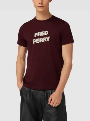 T-shirt z nadrukiem z logo Fred Perry