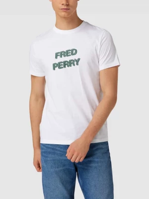 T-shirt z nadrukiem z logo Fred Perry