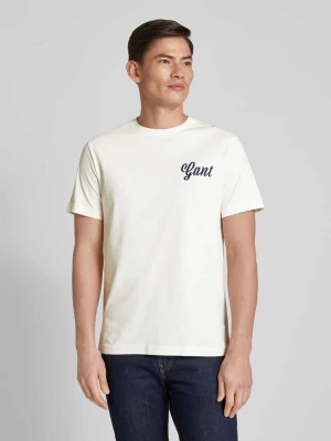 T-shirt z nadrukiem z logo Gant