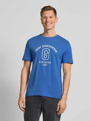 T-shirt z nadrukiem z logo Gant
