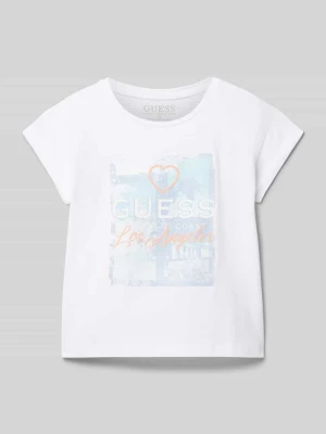 T-shirt z nadrukiem z logo Guess