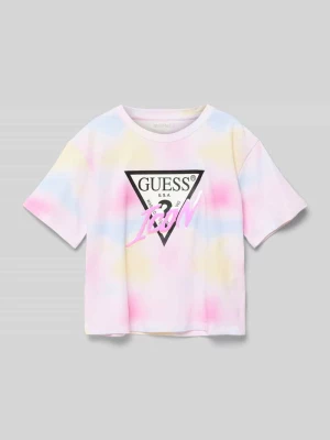 T-shirt z nadrukiem z logo Guess