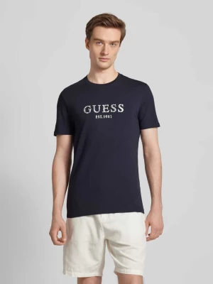 T-shirt z nadrukiem z logo Guess