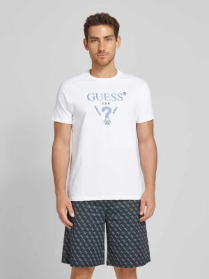 T-shirt z nadrukiem z logo Guess