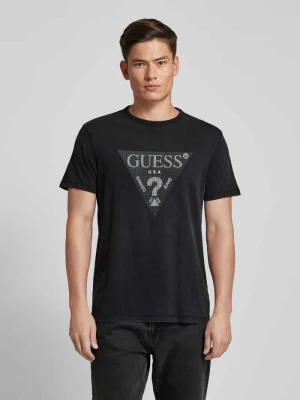 T-shirt z nadrukiem z logo Guess