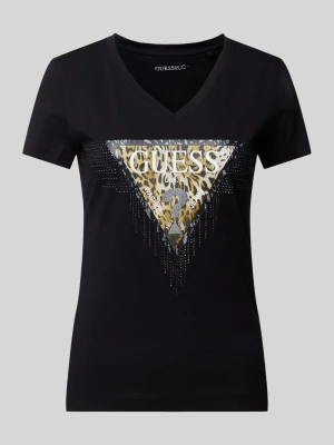 T-shirt z nadrukiem z logo Guess