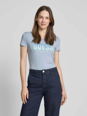 T-shirt z nadrukiem z logo Guess