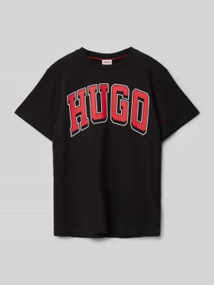T-shirt z nadrukiem z logo HUGO