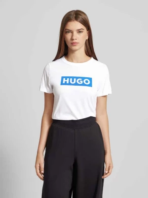 T-shirt z nadrukiem z logo Hugo Blue