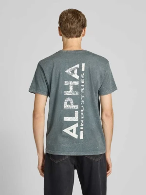 T-shirt z nadrukiem z logo i detalem z logo alpha industries