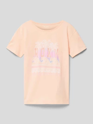 T-shirt z nadrukiem z logo i motywem model ‘PURPLE HEARTS’ Roxy