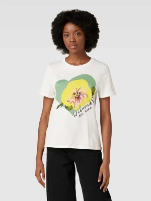 T-shirt z nadrukiem z logo i motywem model ‘YEN’ Weekend Max Mara