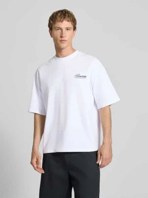 t-shirt z nadrukiem z logo i nadrukiem z napisem REVIEW
