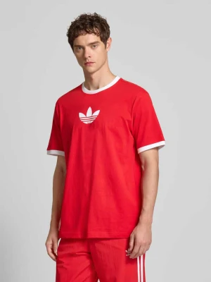 T-shirt z nadrukiem z logo i okrągłym dekoltem adidas Originals
