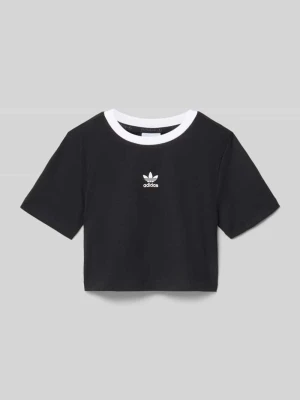 T-shirt z nadrukiem z logo i okrągłym dekoltem adidas Originals