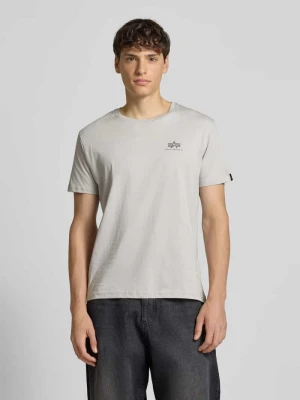 T-shirt z nadrukiem z logo i okrągłym dekoltem alpha industries