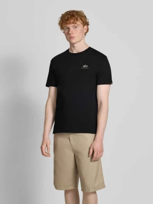 T-shirt z nadrukiem z logo i okrągłym dekoltem alpha industries