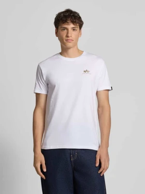 T-shirt z nadrukiem z logo i okrągłym dekoltem alpha industries