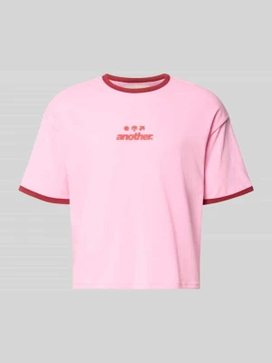 t-shirt z nadrukiem z logo i okrągłym dekoltem ANOTHER COTTON LAB