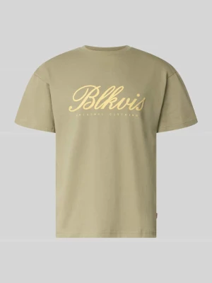 t-shirt z nadrukiem z logo i okrągłym dekoltem BLKVIS