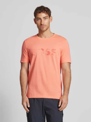 T-shirt z nadrukiem z logo i okrągłym dekoltem BOSS Green