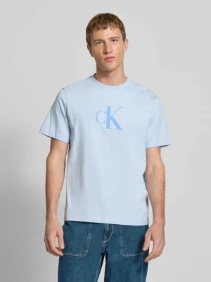T-shirt z nadrukiem z logo i okrągłym dekoltem Calvin Klein Jeans