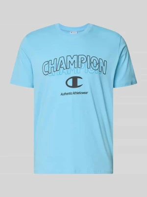 t-shirt z nadrukiem z logo i okrągłym dekoltem Champion