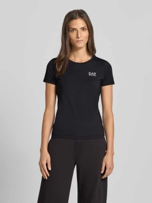 T-shirt z nadrukiem z logo i okrągłym dekoltem EA7 Emporio Armani
