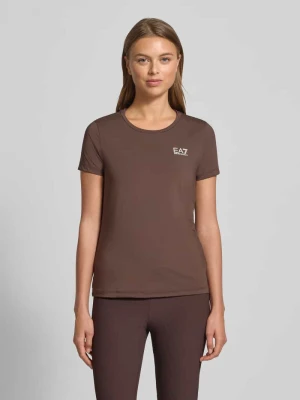 T-shirt z nadrukiem z logo i okrągłym dekoltem EA7 Emporio Armani