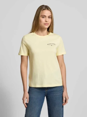 T-shirt z nadrukiem z logo i okrągłym dekoltem Gant