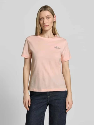 t-shirt z nadrukiem z logo i okrągłym dekoltem Gant