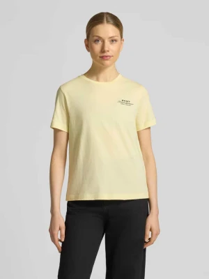 t-shirt z nadrukiem z logo i okrągłym dekoltem Gant