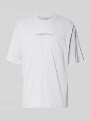 T-shirt z nadrukiem z logo i okrągłym dekoltem Halo