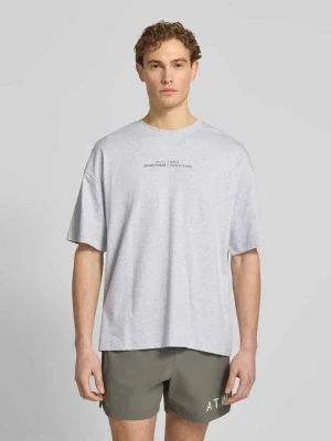 T-shirt z nadrukiem z logo i okrągłym dekoltem Halo