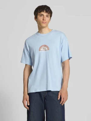 t-shirt z nadrukiem z logo i okrągłym dekoltem Jack&Jones Jasnoniebieski