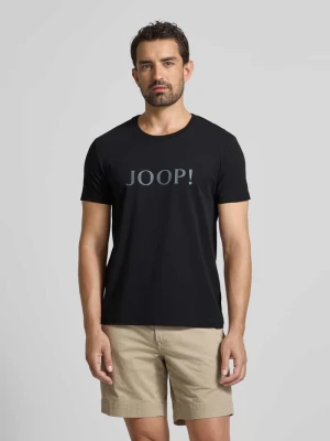 T-shirt męski JOOP! Collection;Mieszanka bawełny z dodatkiem streczu;Prosty krój;Okrągły dekolt z prążkowanego ściągacza;Nadruk z logo;Długość tyłu w rozmiarze 