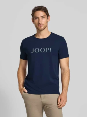 T-shirt męski JOOP! Collection;Mieszanka bawełny z dodatkiem streczu;Prosty krój;Okrągły dekolt z prążkowanego ściągacza;Nadruk z logo;Długość tyłu w rozmiarze 