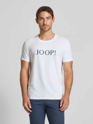 T-shirt męski JOOP! Collection;Mieszanka bawełny z dodatkiem streczu;Prosty krój;Okrągły dekolt z prążkowanego ściągacza;Nadruk z logo;Długość tyłu w rozmiarze 