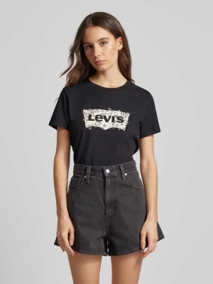 T-shirt z nadrukiem z logo i okrągłym dekoltem Levi's®